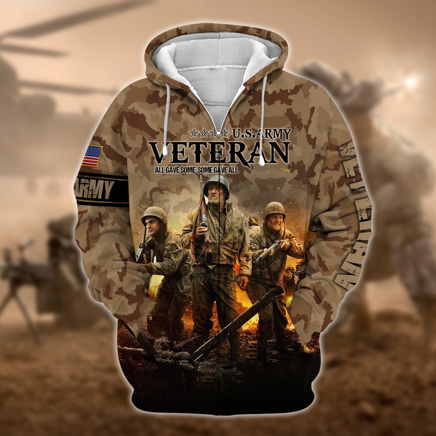 Premium U.S. Army Veteran Zip Hoodie