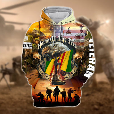 Proud To Have Served Vietnam Veteran Zip Hoodie