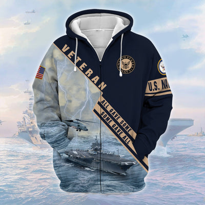 Premium U.S. Navy Veteran Zip Hoodie