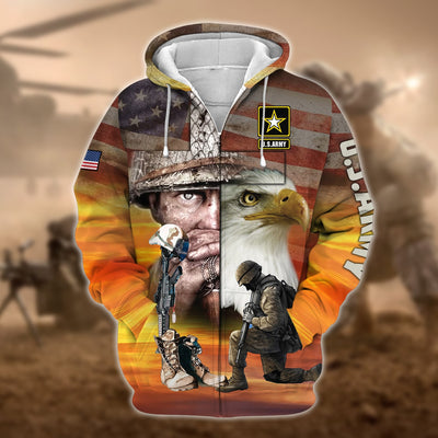 Proud U.S.Veteran Zip Hoodie