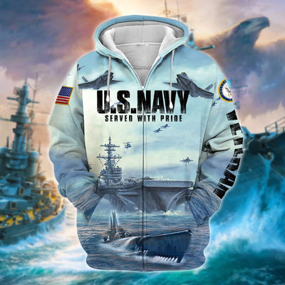 Premium U.S. Navy Veteran Zip Hoodie