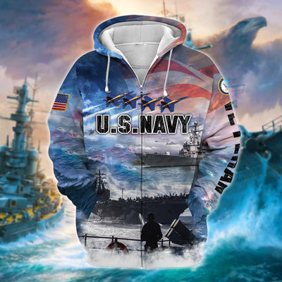 Premium U.S. Navy Veteran Zip Hoodie