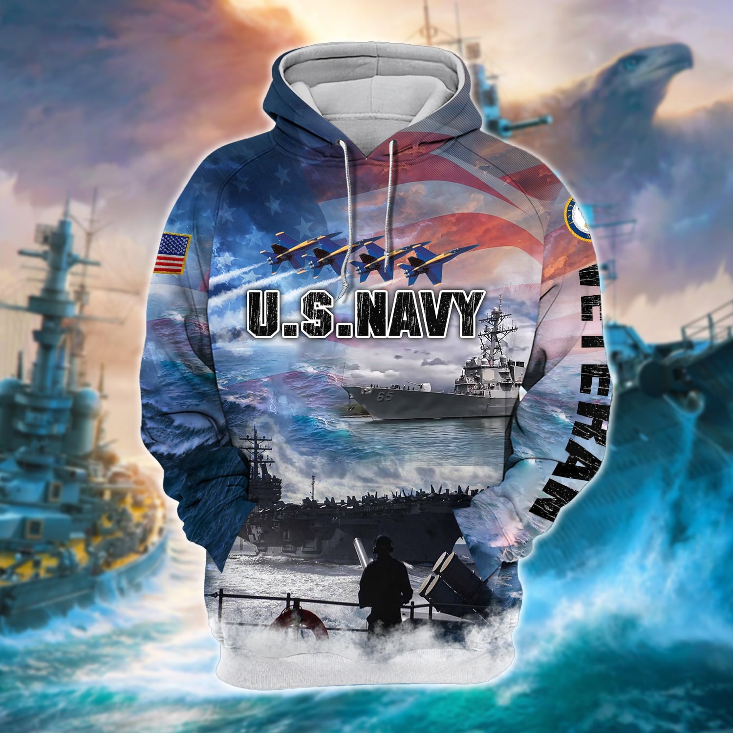 Premium U.S. Navy Veteran Zip Hoodie