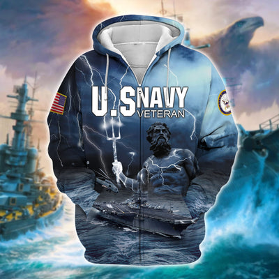 Premium U.S. Navy Veteran Zip Hoodie