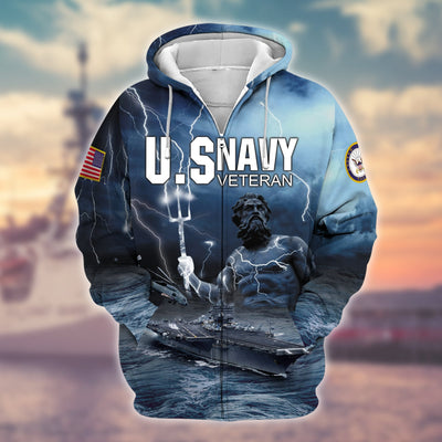 Premium U.S. Navy Veteran Zip Hoodie