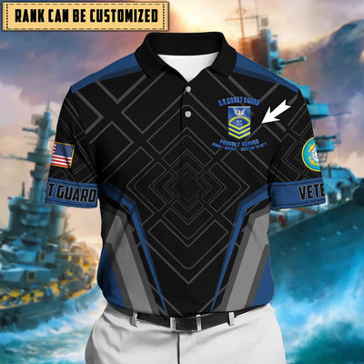 Premium Personalised U.S Multiple Service Veteran Polo Shirt