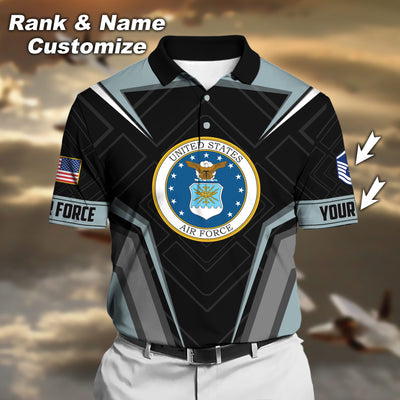 Premium Personalised U.S Multiple Service Veteran Polo Shirt