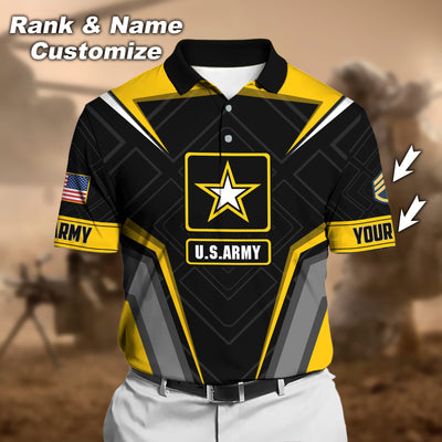 Premium Personalised U.S Multiple Service Veteran Polo Shirt
