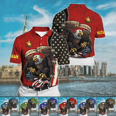 Premium U.S Multiple Service Veteran Polo Shirt