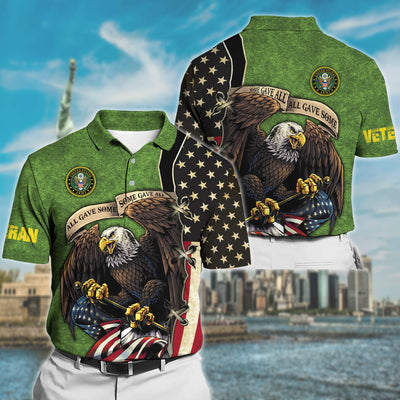 Premium U.S Multiple Service Veteran Polo Shirt