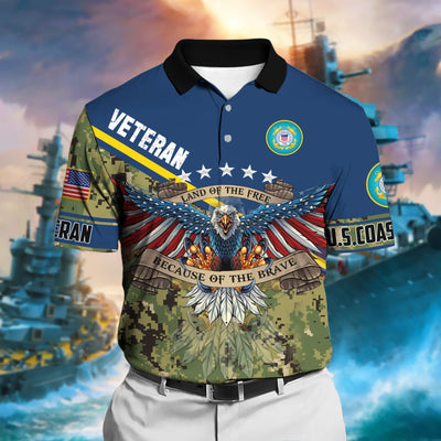 Premium U.S Multiple Service Veteran Polo Shirt