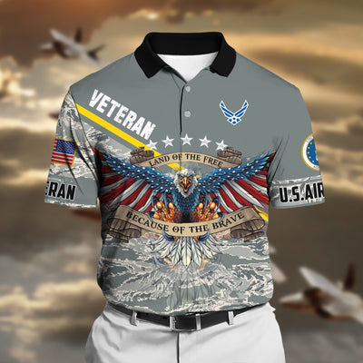 Premium U.S Multiple Service Veteran Polo Shirt