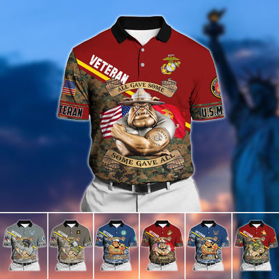 Unique U.S Multiple Service Veteran Polo Shirt
