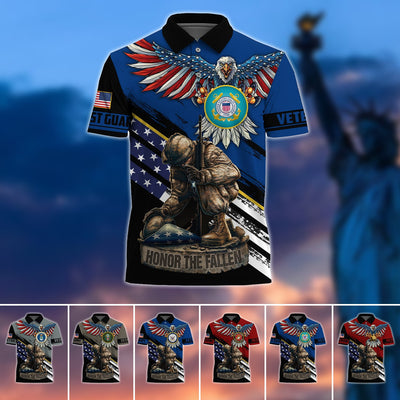 Premium U.S Multiple Service Veteran Polo Shirt