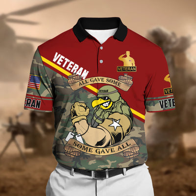 Unique U.S Multiple Service Veteran Polo Shirt