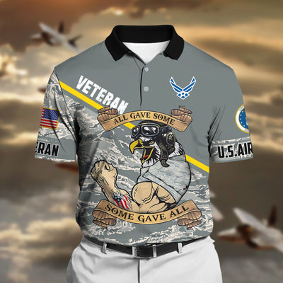 Unique U.S Multiple Service Veteran Polo Shirt