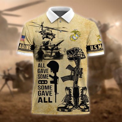 Premium U.S Multiple Service Veteran Polo Shirt