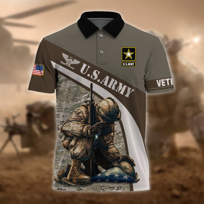 Premium U.S Multiple Service Veteran Polo Shirt