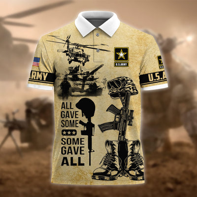 Premium U.S Multiple Service Veteran Polo Shirt