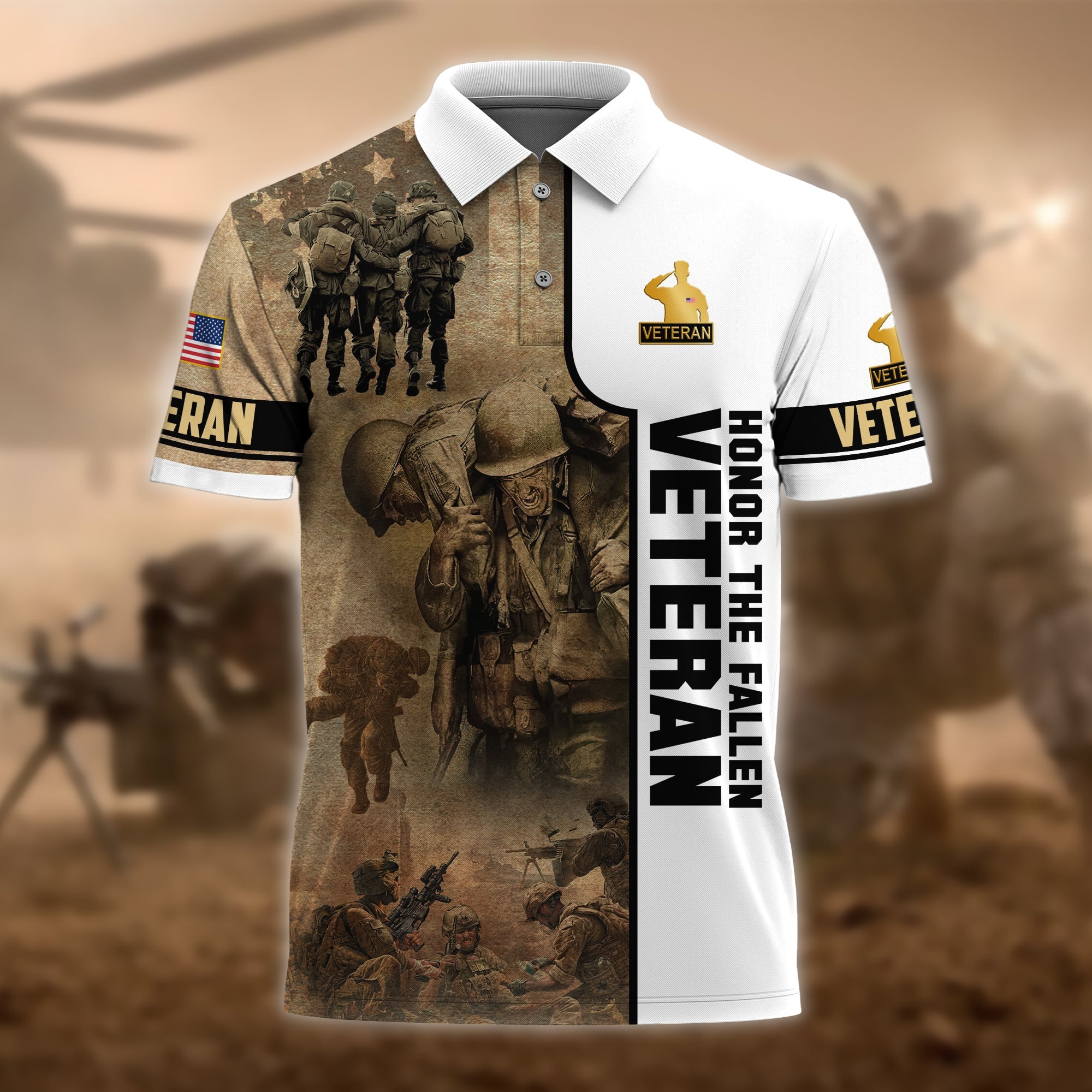 Unique Honor The Fallen Veteran Polo Shirt