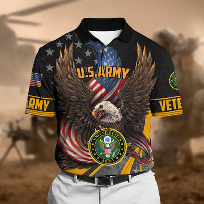 Premium U.S Multiple Service Veteran Polo Shirt