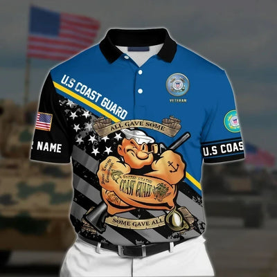 Premium Personalised U.S Multiple Service Veteran Polo Shirt