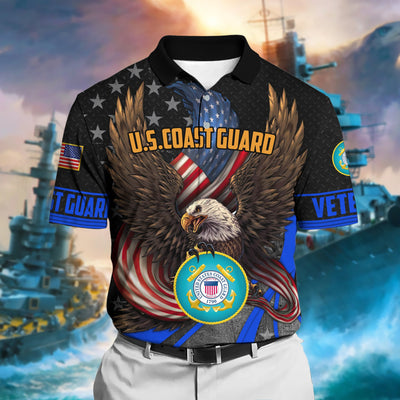 Premium U.S Multiple Service Veteran Polo Shirt