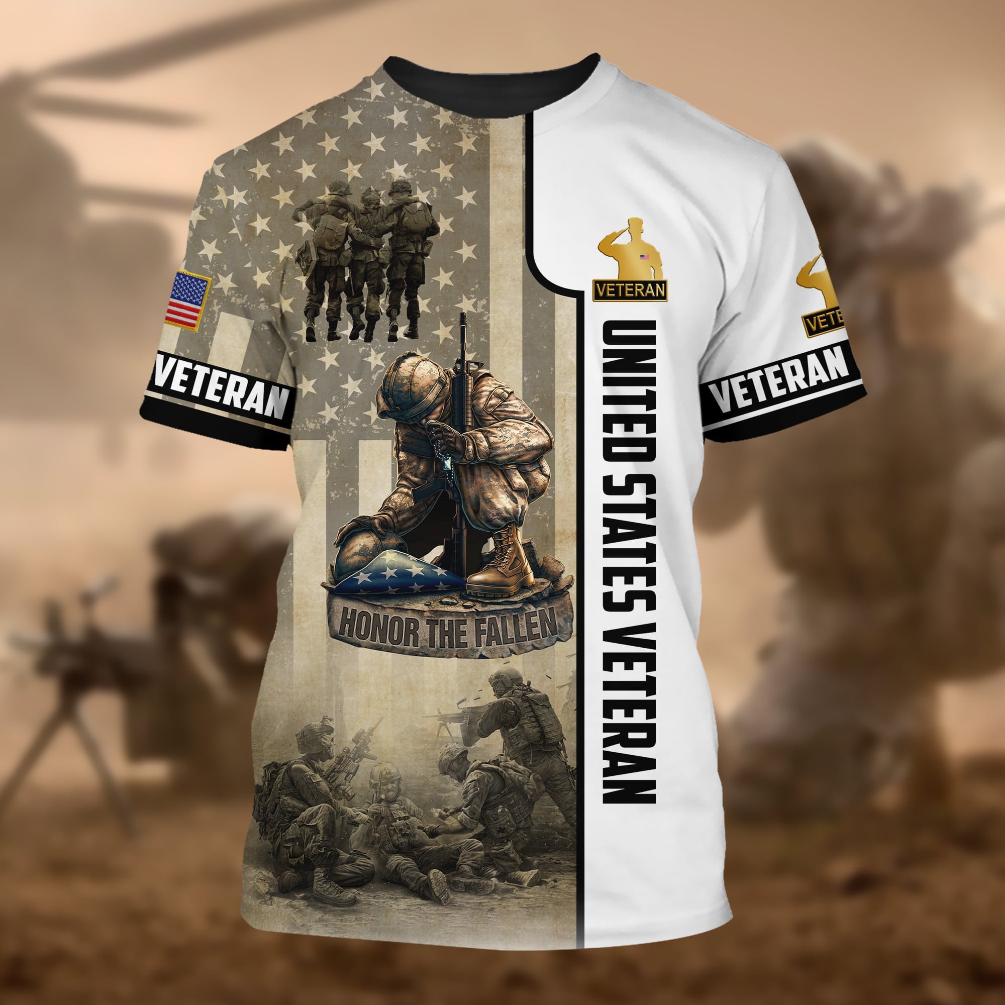 Premium U.S Multiple Service Veteran Polo Shirt