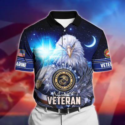 Premium U.S Multiple Service Veteran Polo Shirt