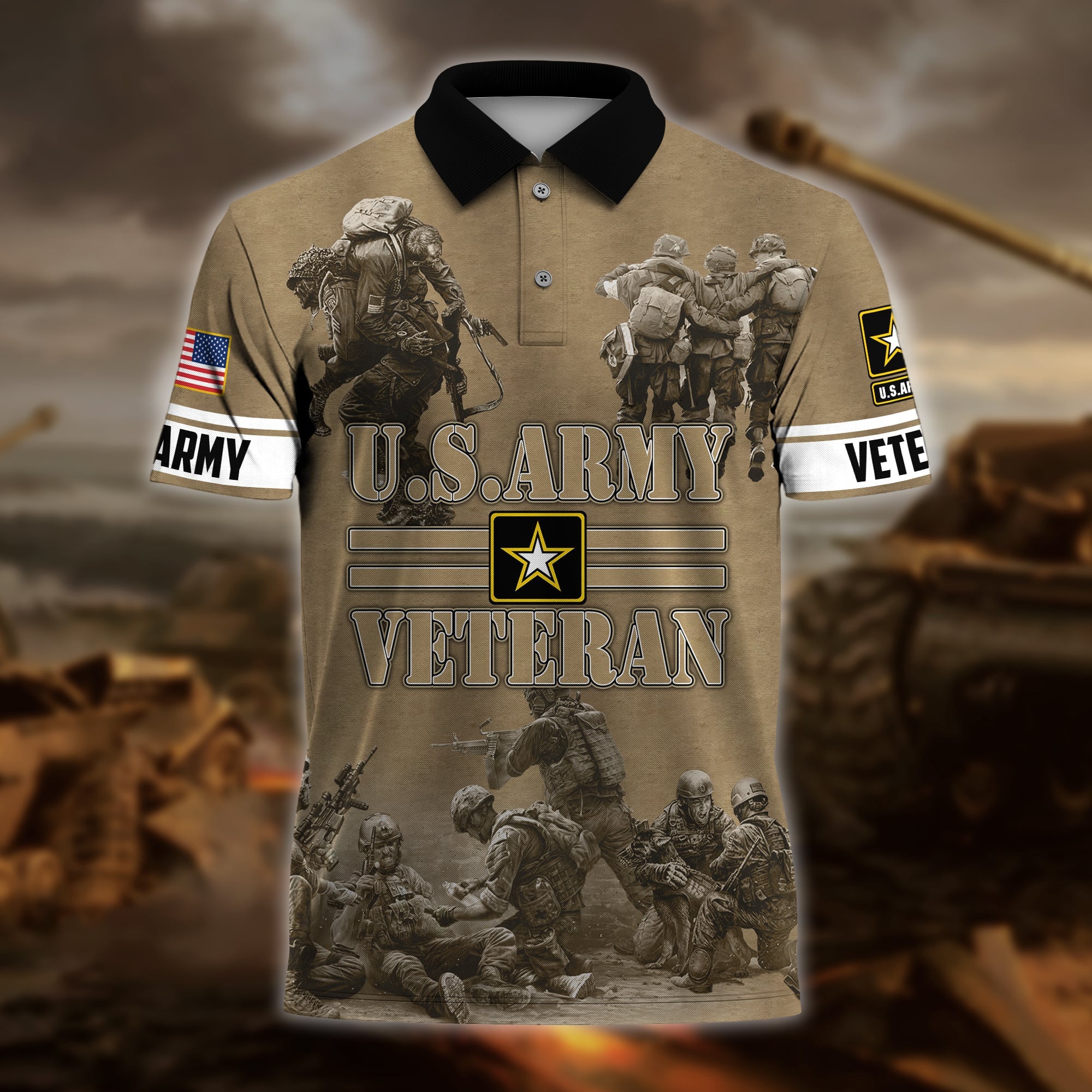 Premium U.S. Army Veteran Polo Shirt