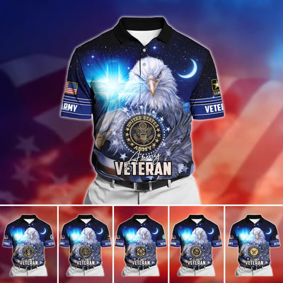 Premium U.S Multiple Service Veteran Polo Shirt