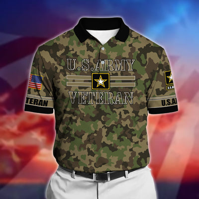 Premium U.S Multiple Service Veteran Polo Shirt