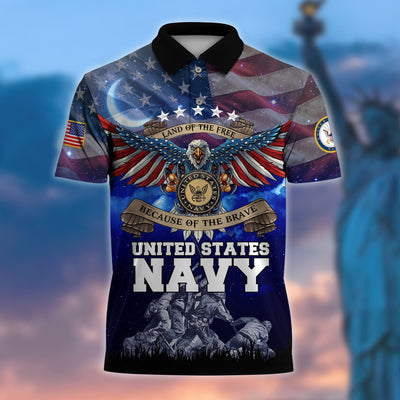 Premium U.S Multiple Service Veteran Polo Shirt