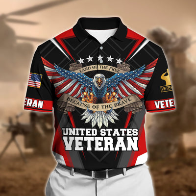 Premium U.S Multiple Service Veteran Polo Shirt