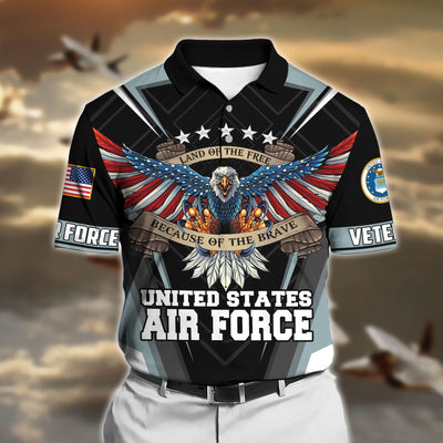 Premium U.S Multiple Service Veteran Polo Shirt