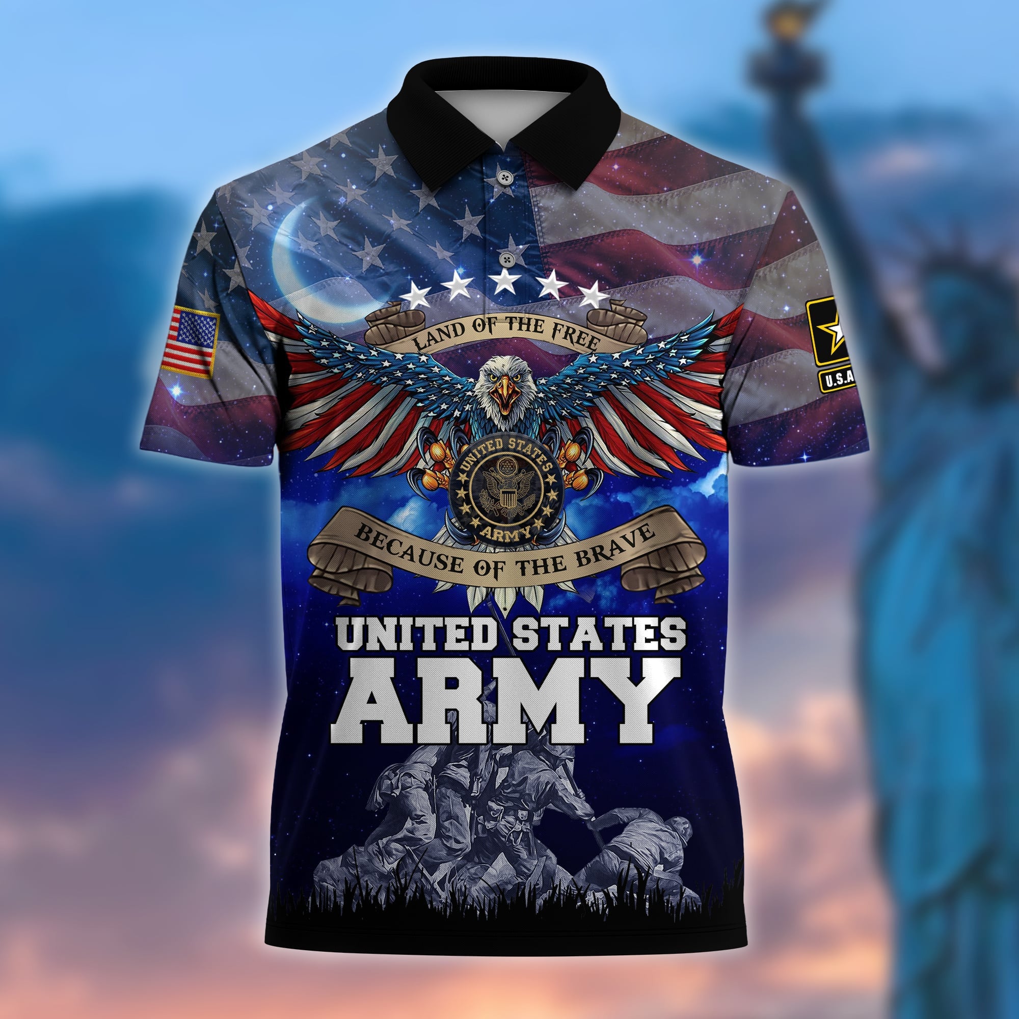 Premium U.S Multiple Service Veteran Polo Shirt