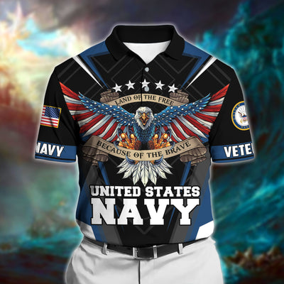 Premium U.S Multiple Service Veteran Polo Shirt