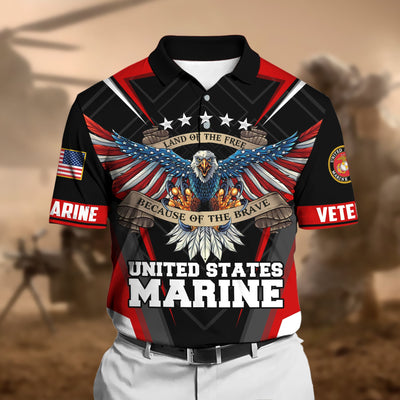 Premium U.S Multiple Service Veteran Polo Shirt
