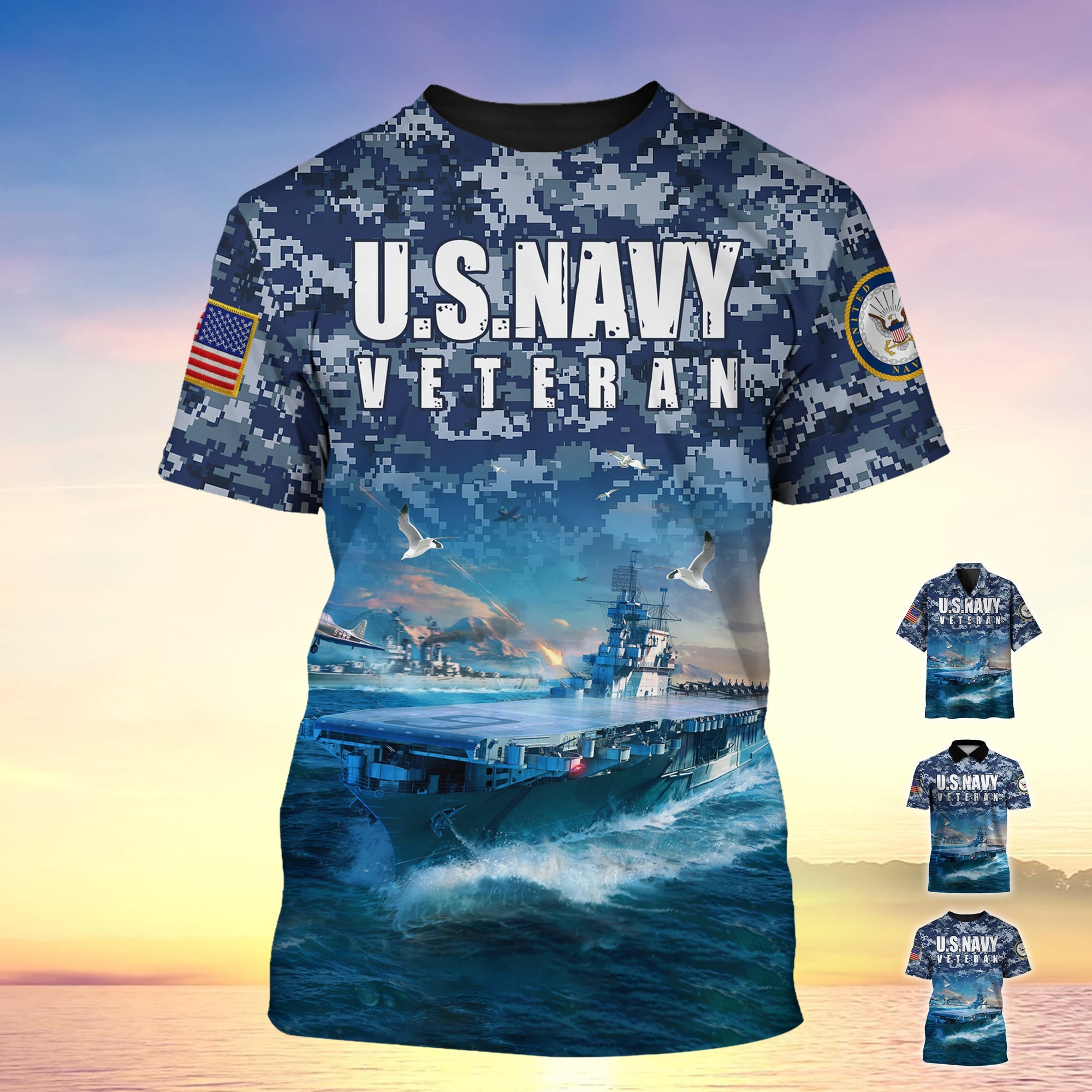 Premium U.S Navy Veteran Polo Shirt