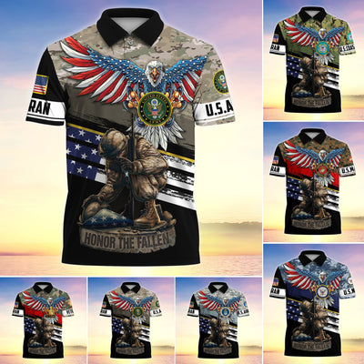 Premium U.S Multiple Service Veteran Polo Shirt