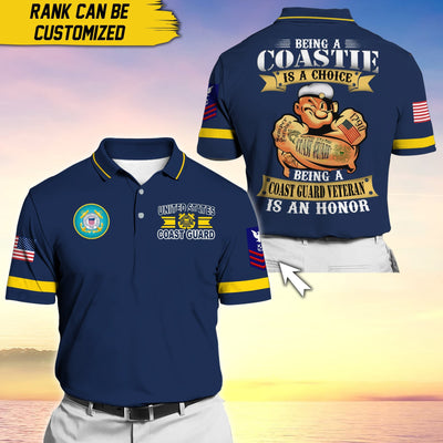 Premium Personalise U.S Multiple Service Veteran Polo Shirt
