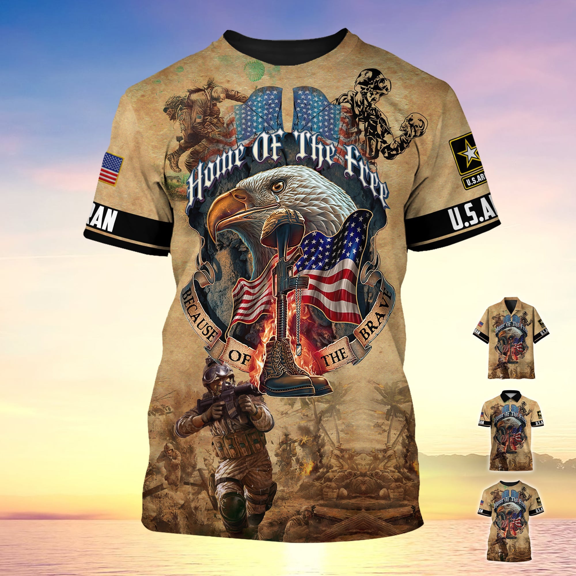 Premium Home Of The Free Because Of The Brave Polo Shirt
