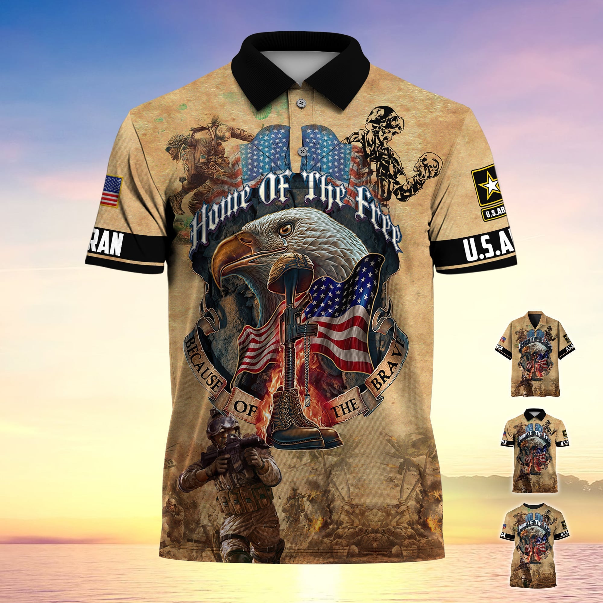 Premium Home Of The Free Because Of The Brave Polo Shirt