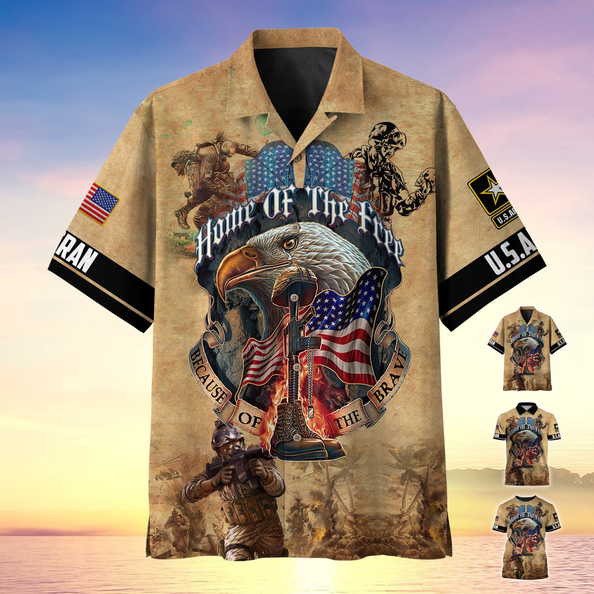 Premium Home Of The Free Because Of The Brave Polo Shirt