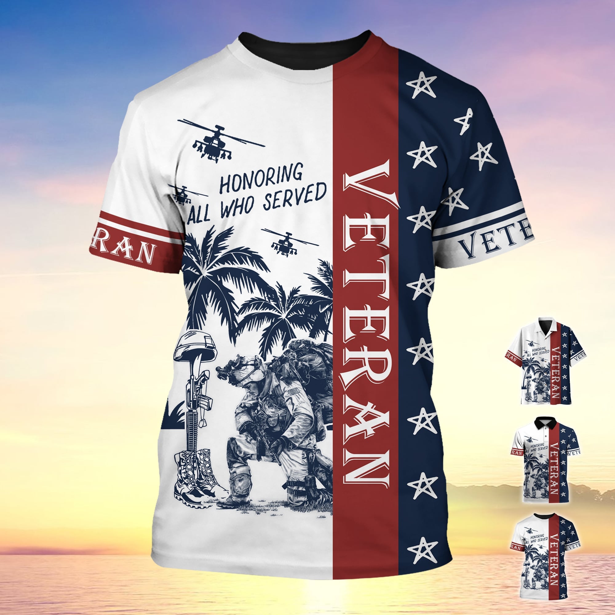 Premium U.S Multiple Service Veteran Hawaii Shirt