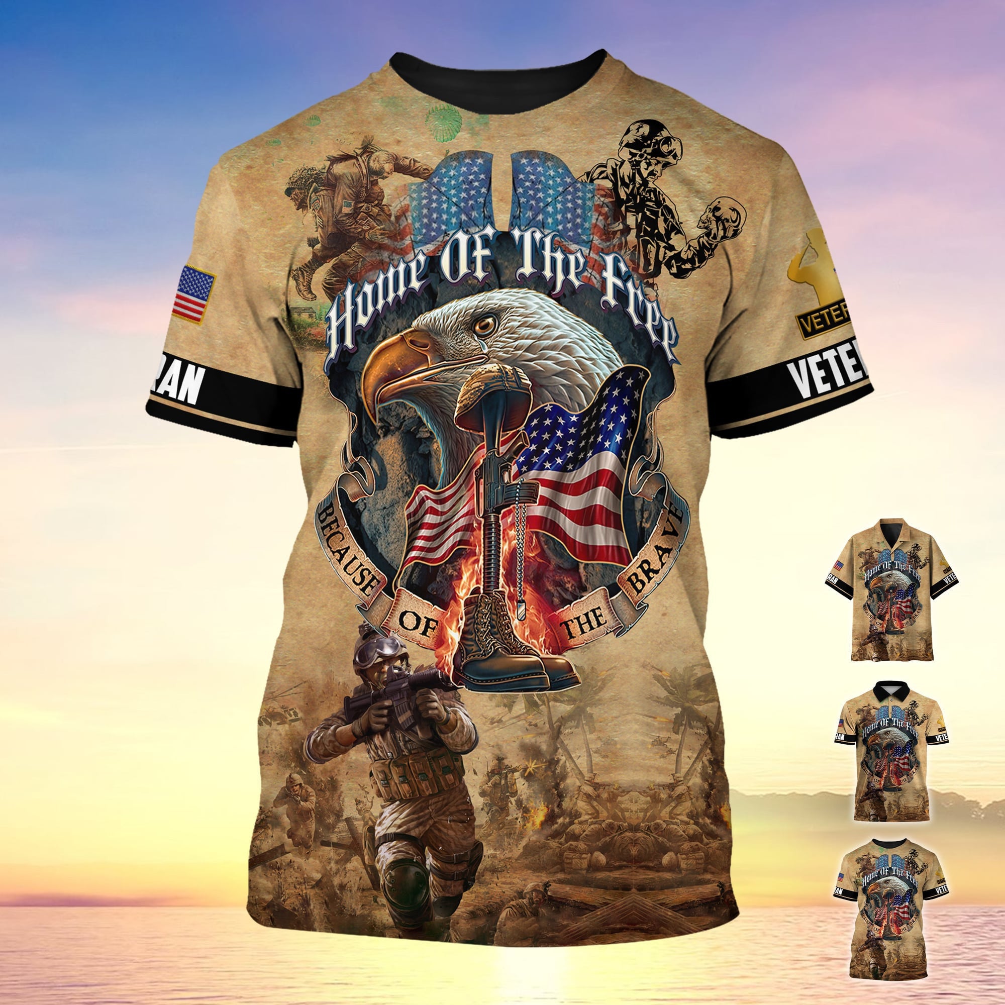 Premium Home Of The Free Because Of The Brave Polo Shirt