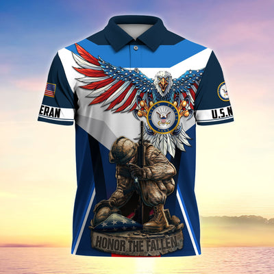 Premium U.S Multiple Service Veteran Polo Shirt
