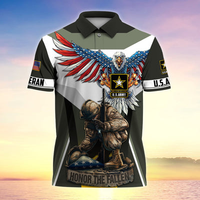 Premium U.S Multiple Service Veteran Polo Shirt