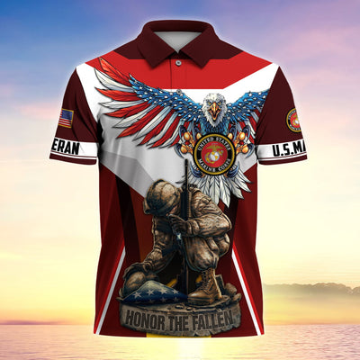 Premium U.S Multiple Service Veteran Polo Shirt