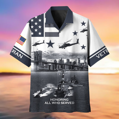 Honoring All Who Served U.S Veteran Hawaii Shirt